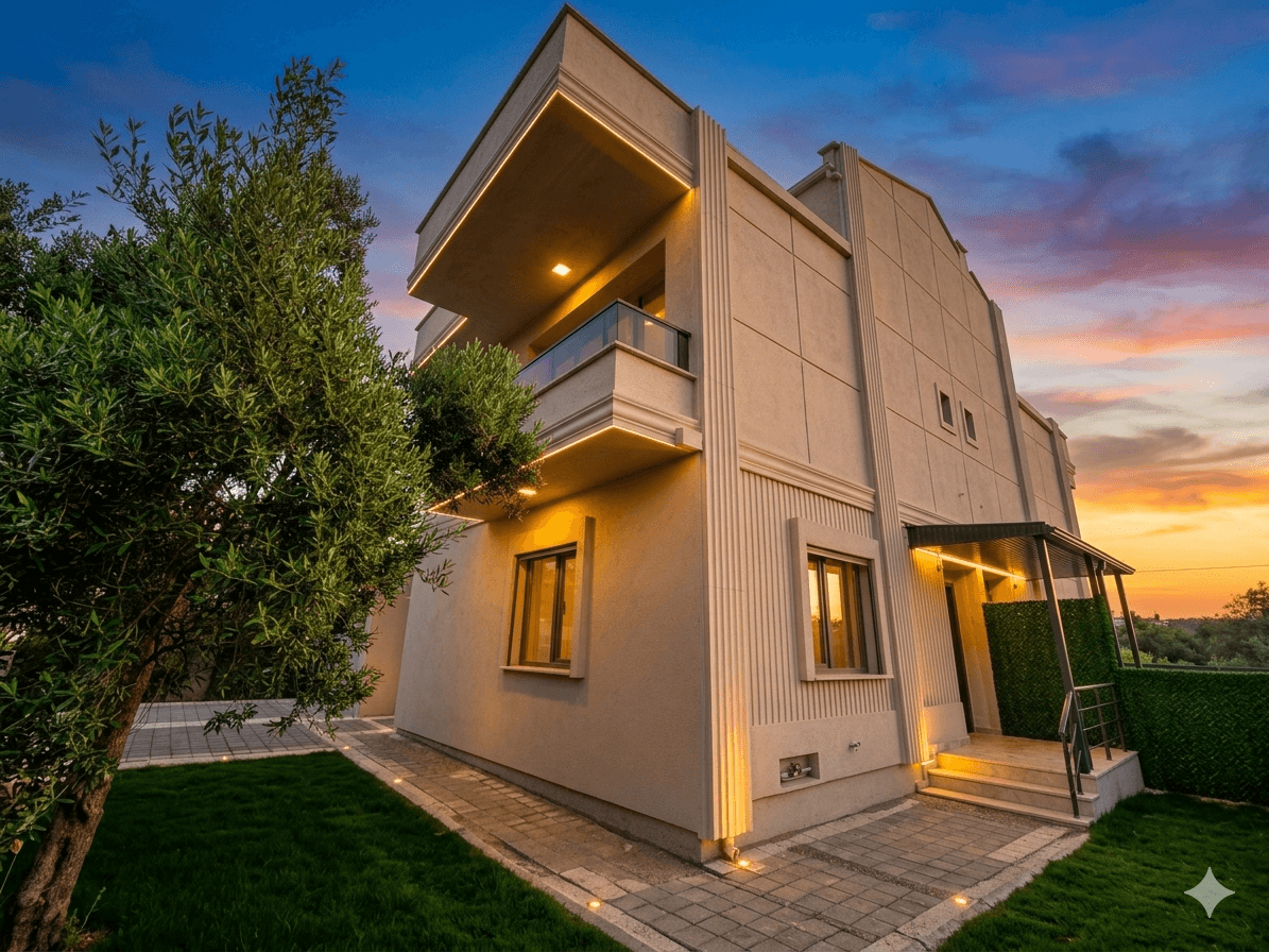 Güre'de Satılık Villa, Doğa Manzaralı, Bahçeli, Teraslı